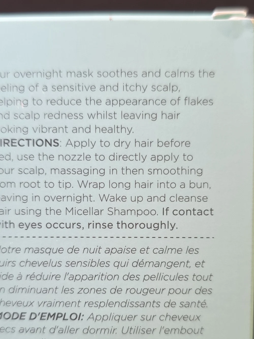 Sensitive Ceramide Hair & Scalp Mask — Mint
